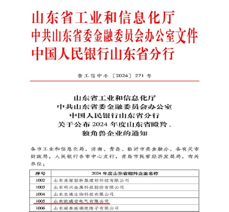 上榜！邻居姐姐半夜舔我日韩av电气再次荣获“山东省瞪羚企业”荣誉称号